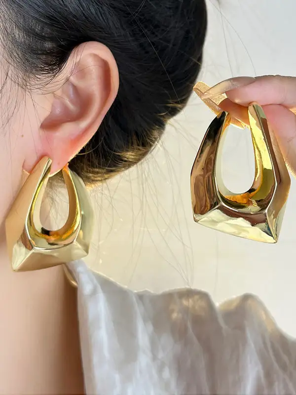 Expressive Geometric Drop Earrings