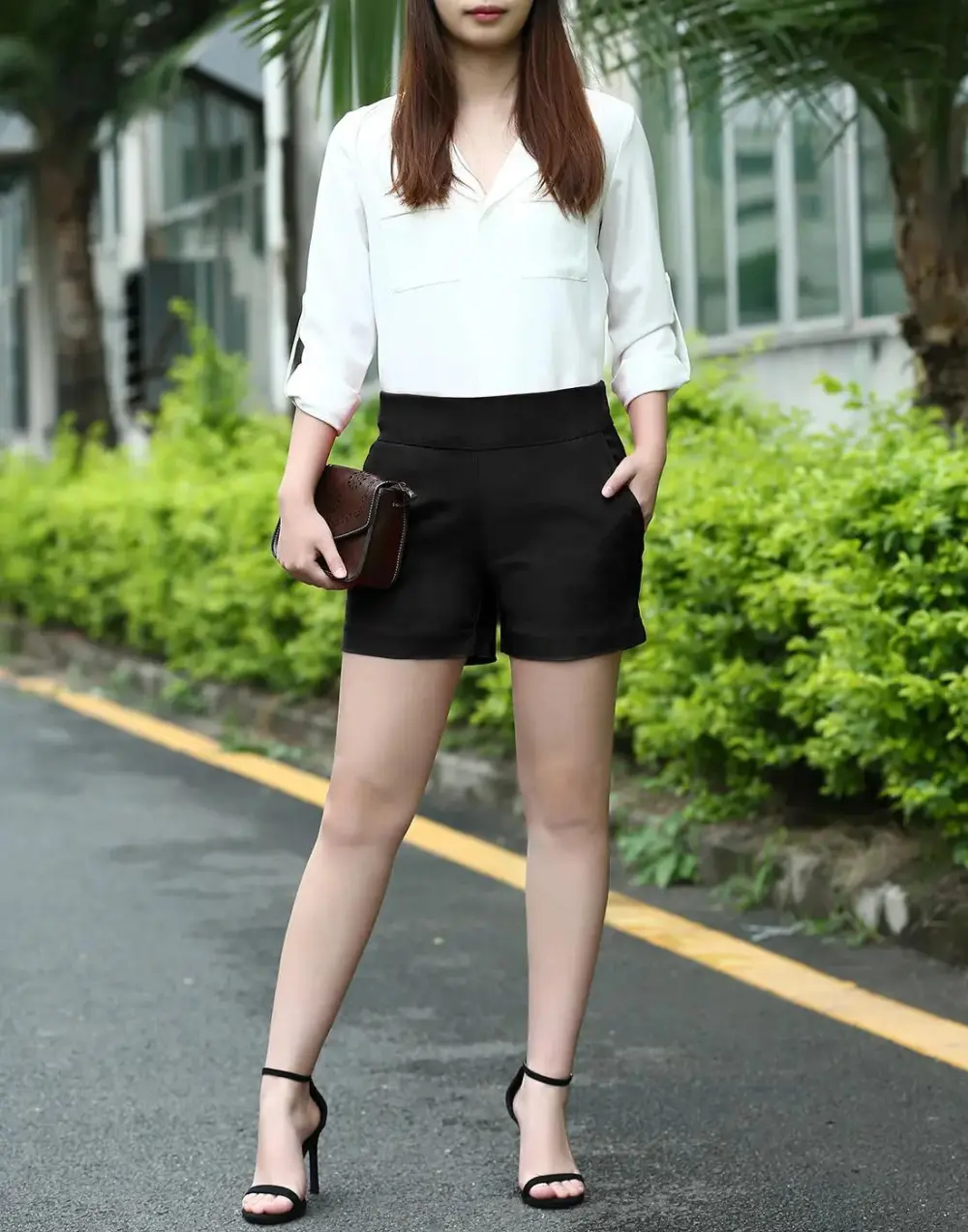 🔥Women's High Waisted Chino Shorts