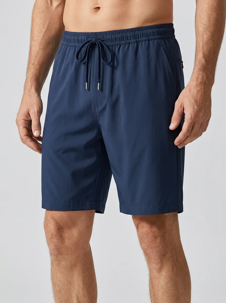 Active Ice-Silk Elastic-Waist Stretch Shorts