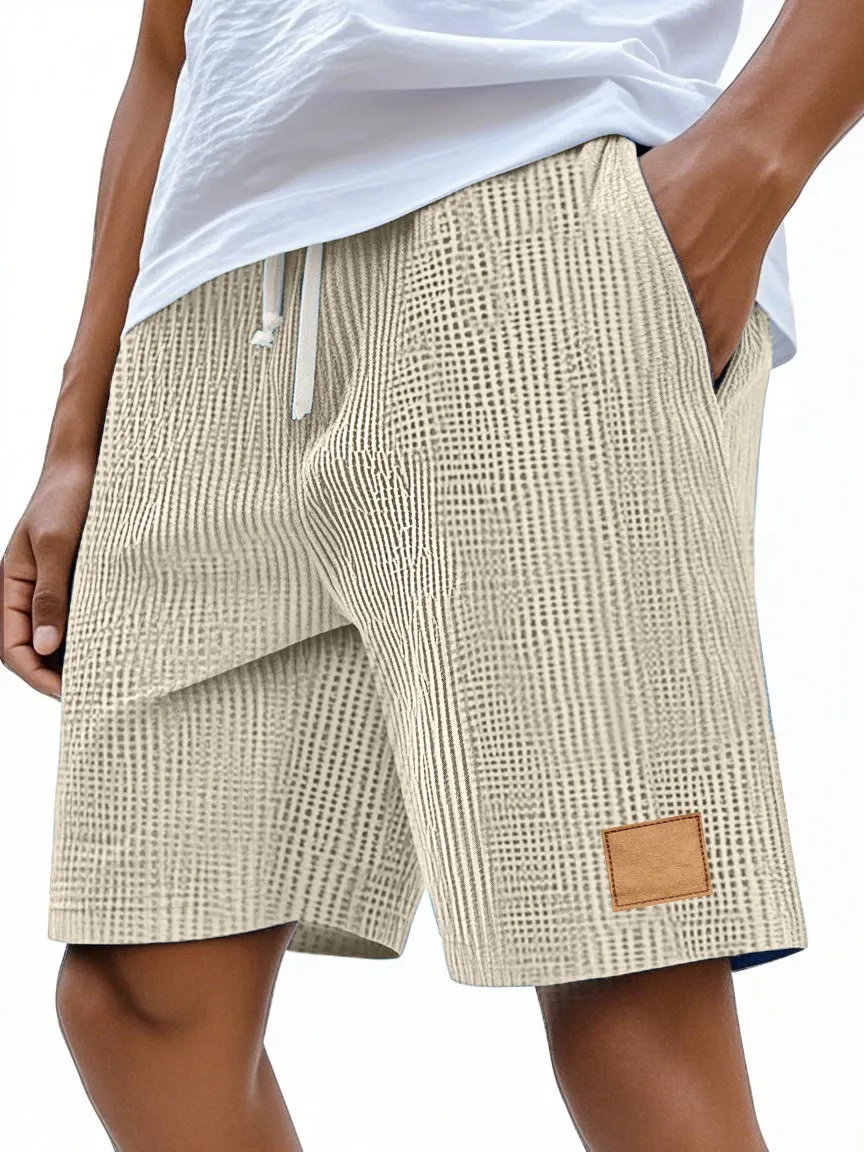 Textured Knit Relaxed Shorts