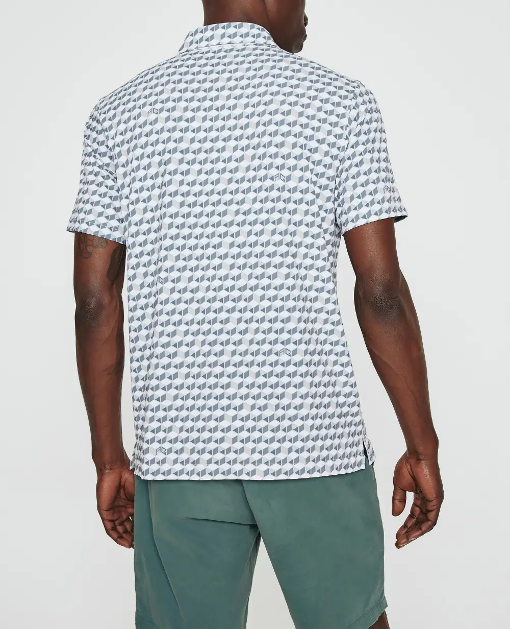 Men's Classic Fit Button Placket Polo Shirt