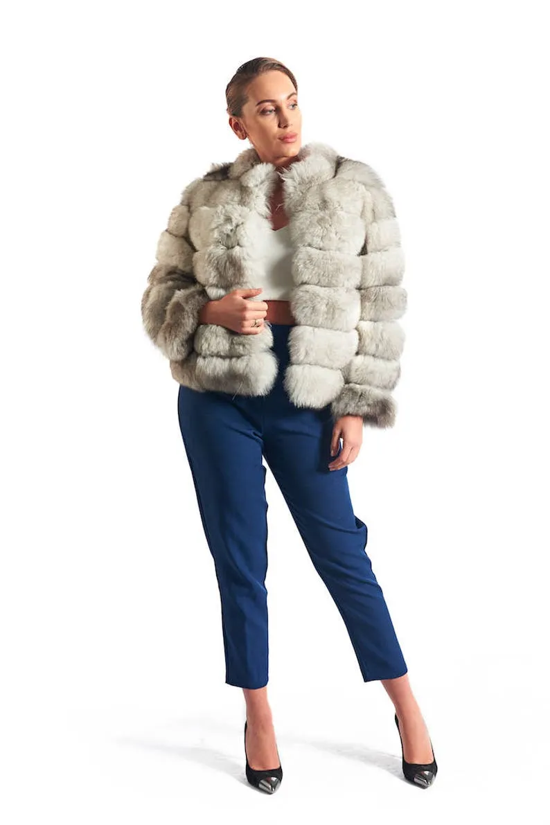 Blue Fox Fur Coat Women’s