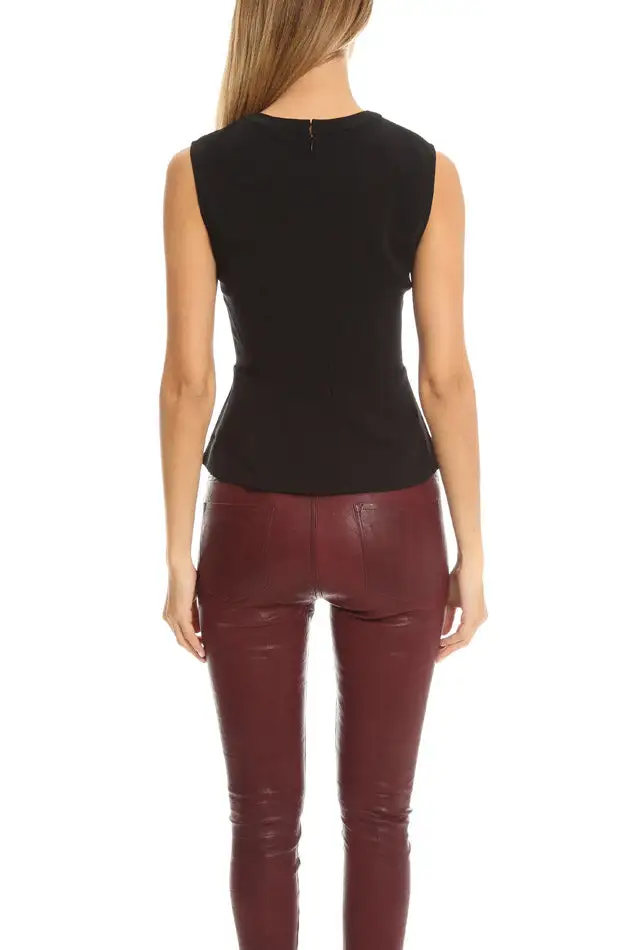Floral Lace Lace-Up Tank Top