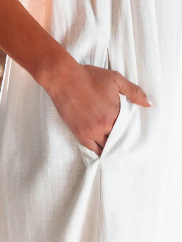 Loose High Waisted Wide Leg Spaghetti Accessory