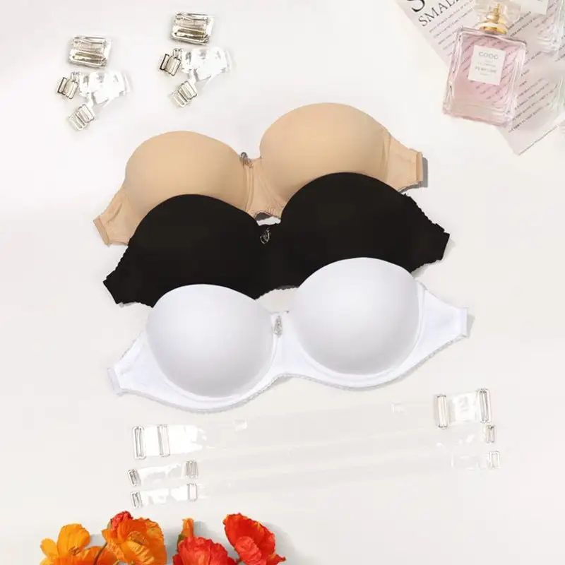 Detachable-Strap Adjustable Plus-Size Push-Up Bra