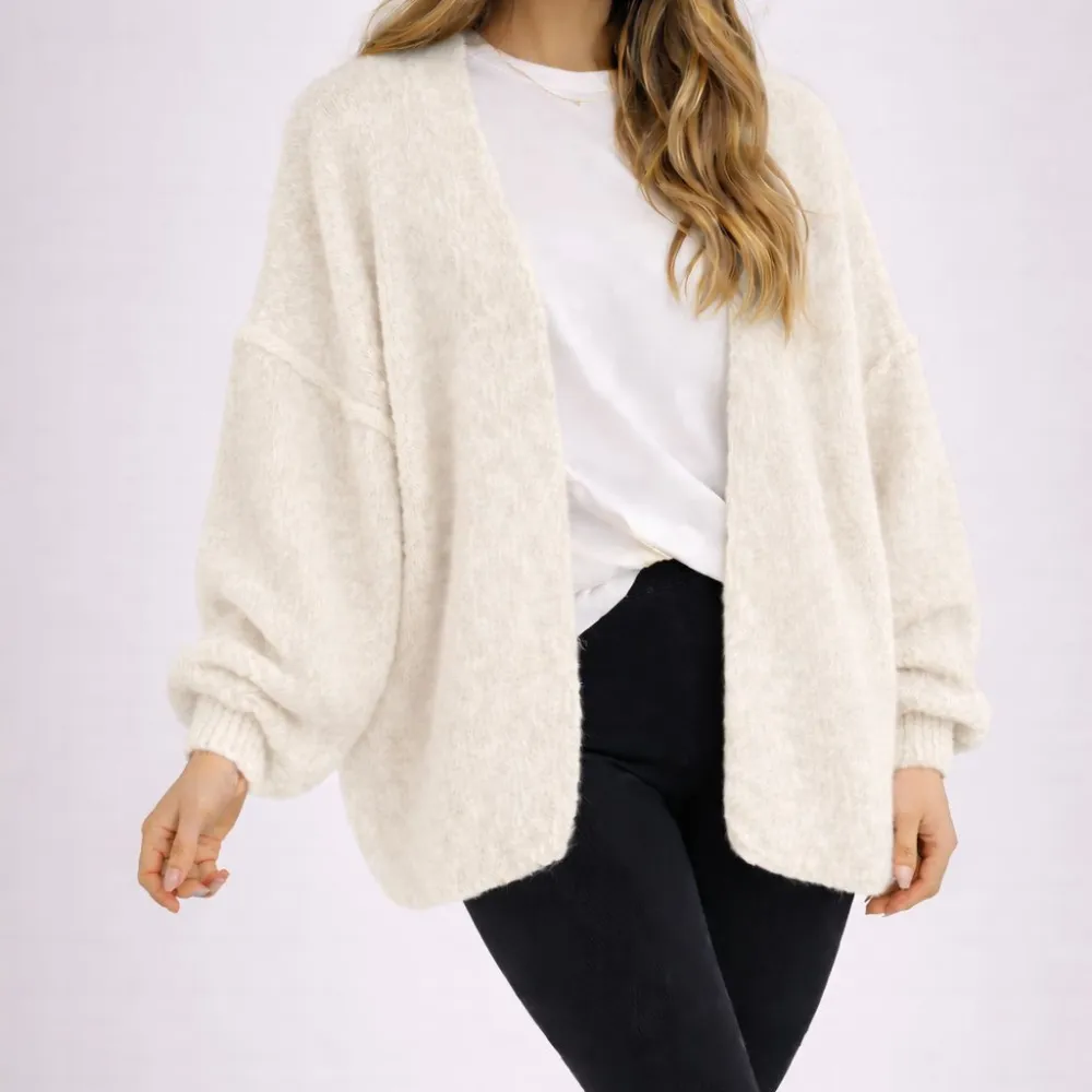 Classic Alpaca Wool Oversized Longline Cardigan