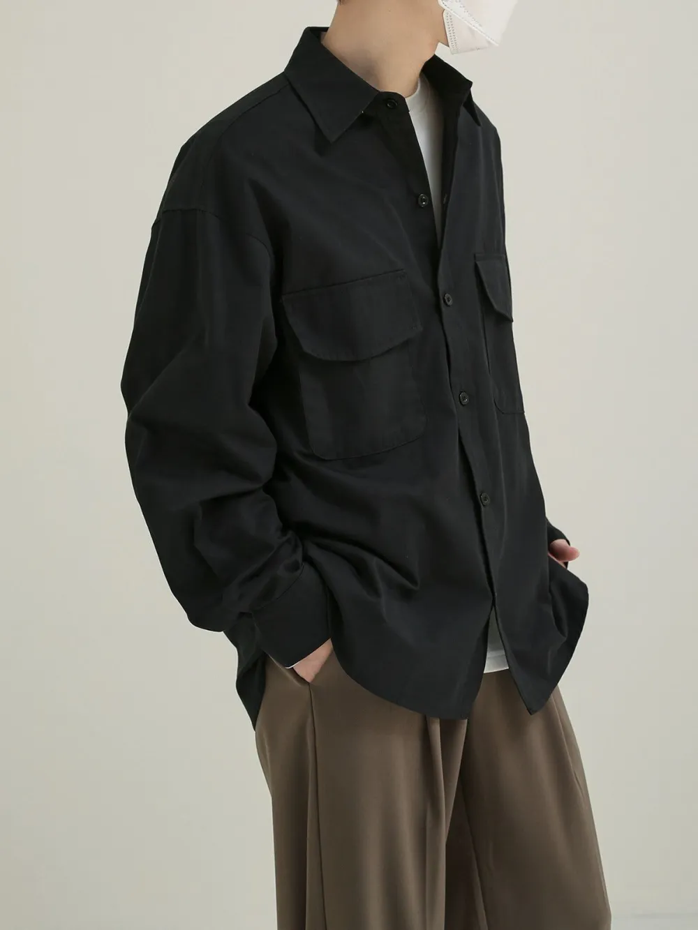 Flap Pocket Loose Shirt