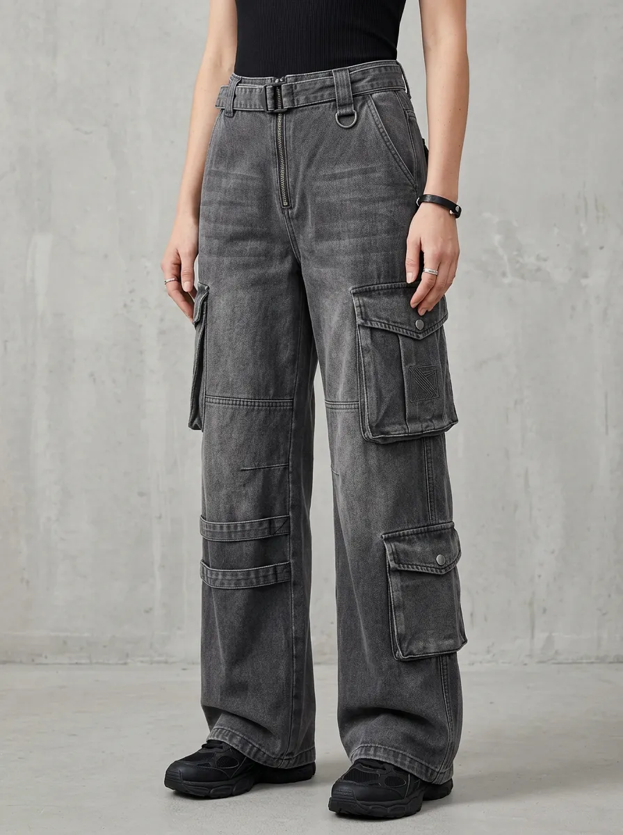 Minimal Multi Pocket Detail Women's Multi Pocket Cargo Pants