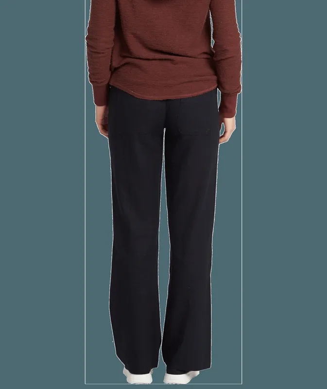 Relaxed Rib Waist Woven Pants