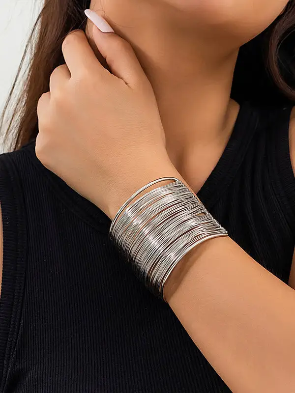Refined Geometric Alloy Vintage Bracelet