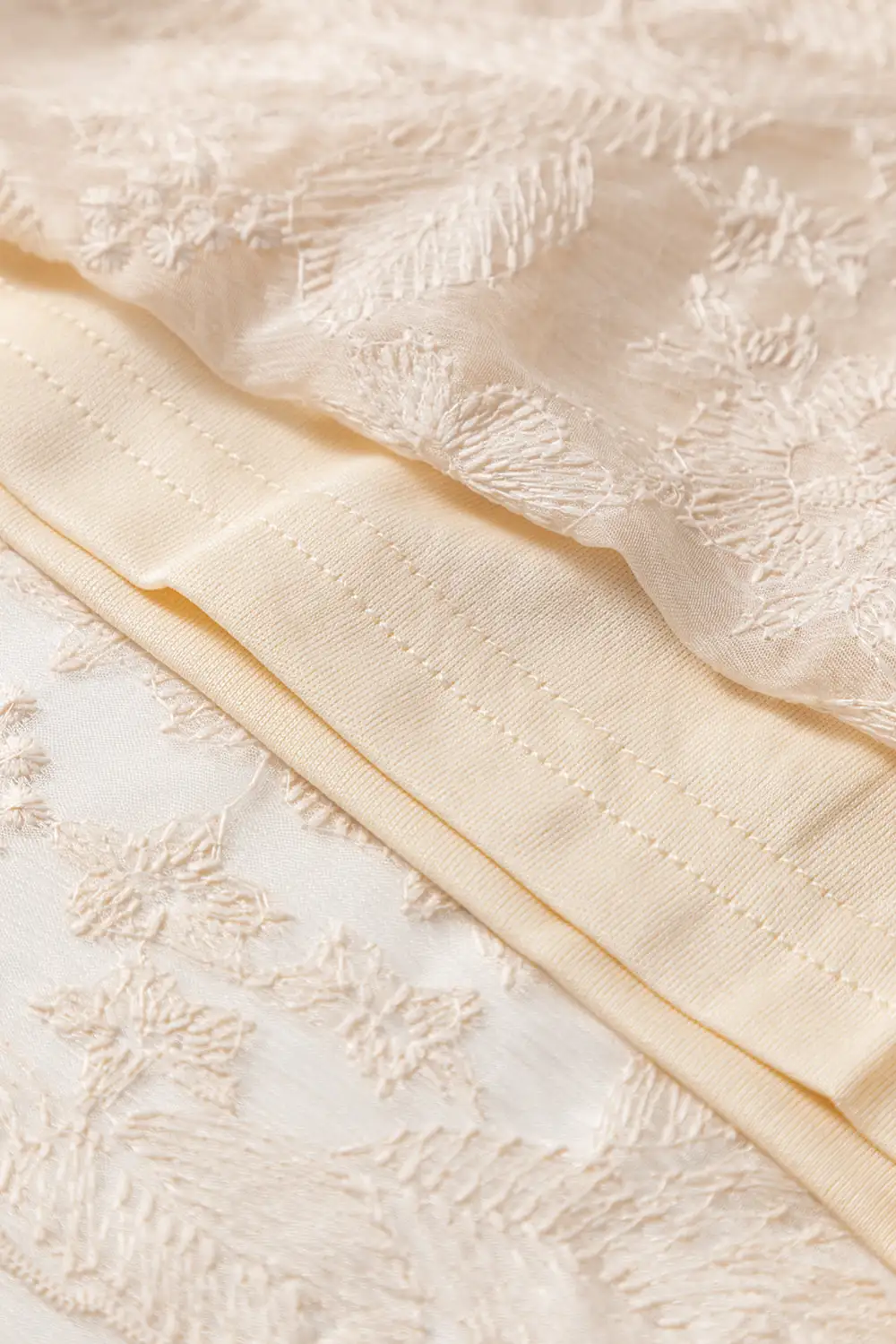 Fluid Mesh Embroidered Skirt