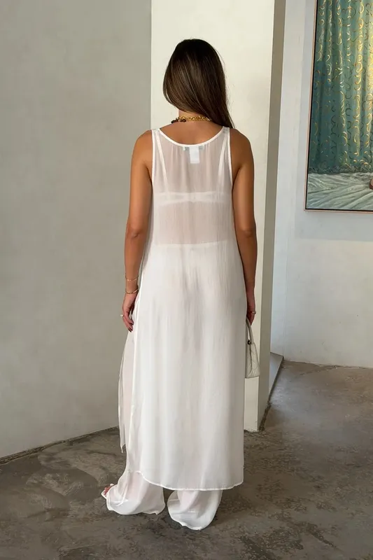 White Sheer Pants