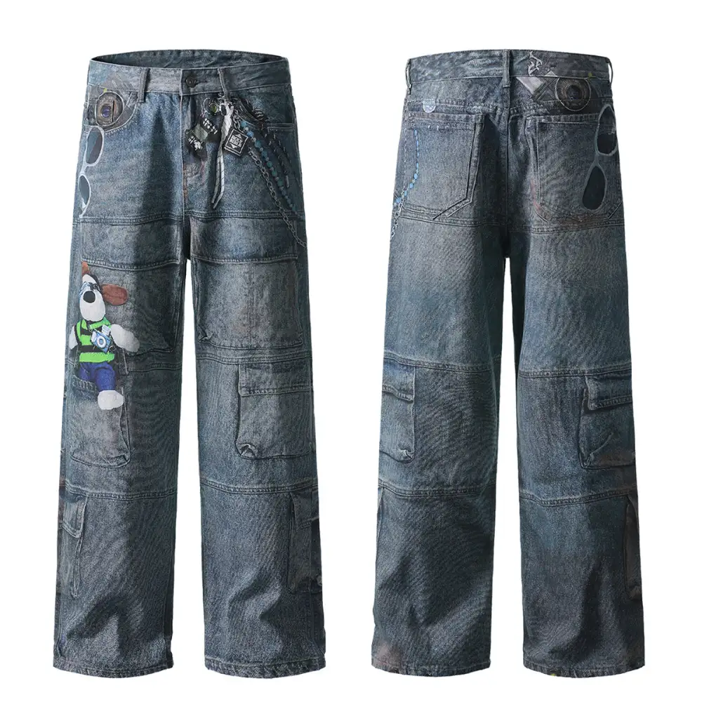Comfort Fit Baggy Denim Jeans