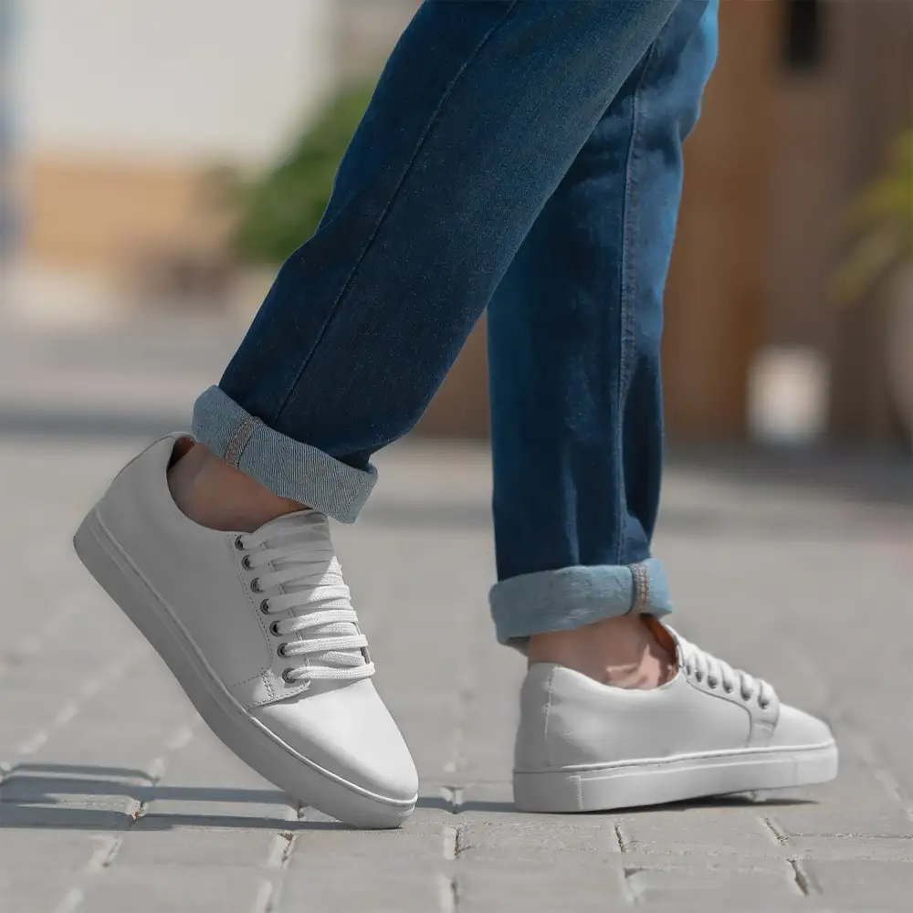 Crisp Leather Low Top Sneakers