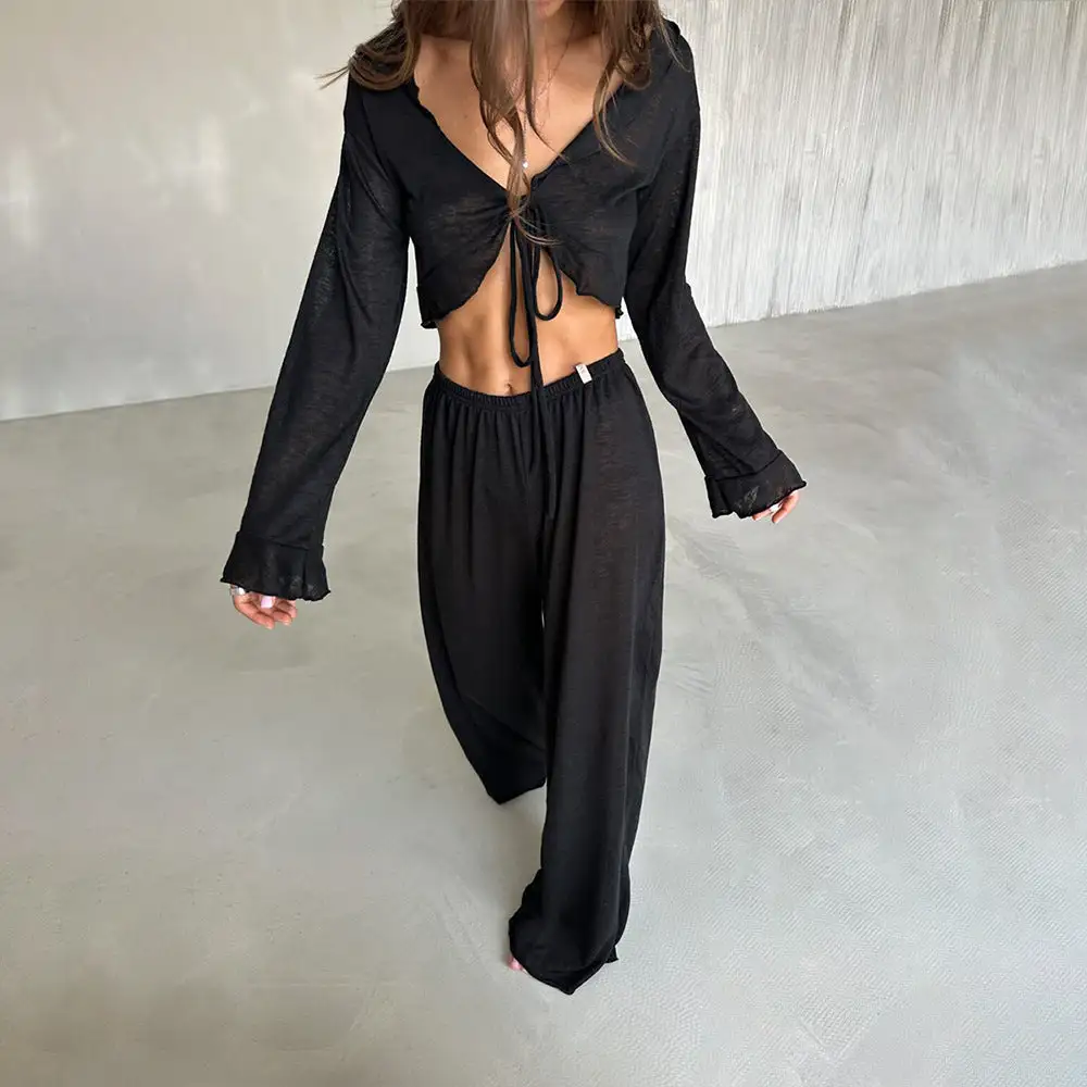 Modal Pajama Long Sleeve Set