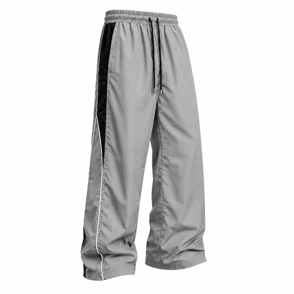 Men's American street-style wide-leg casual trousers