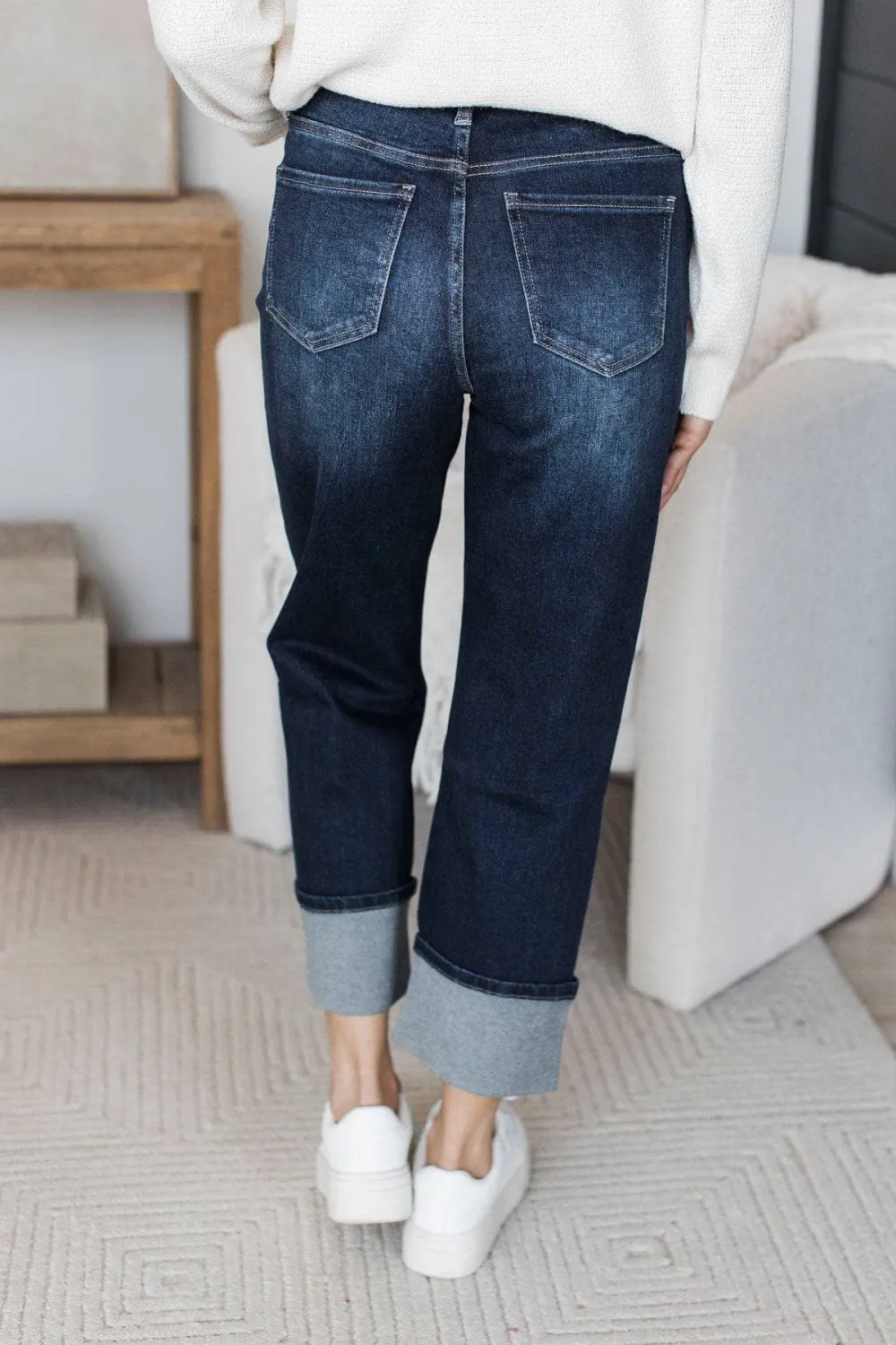 High-Rise Straight Leg Clean Finish Everyday Jeans