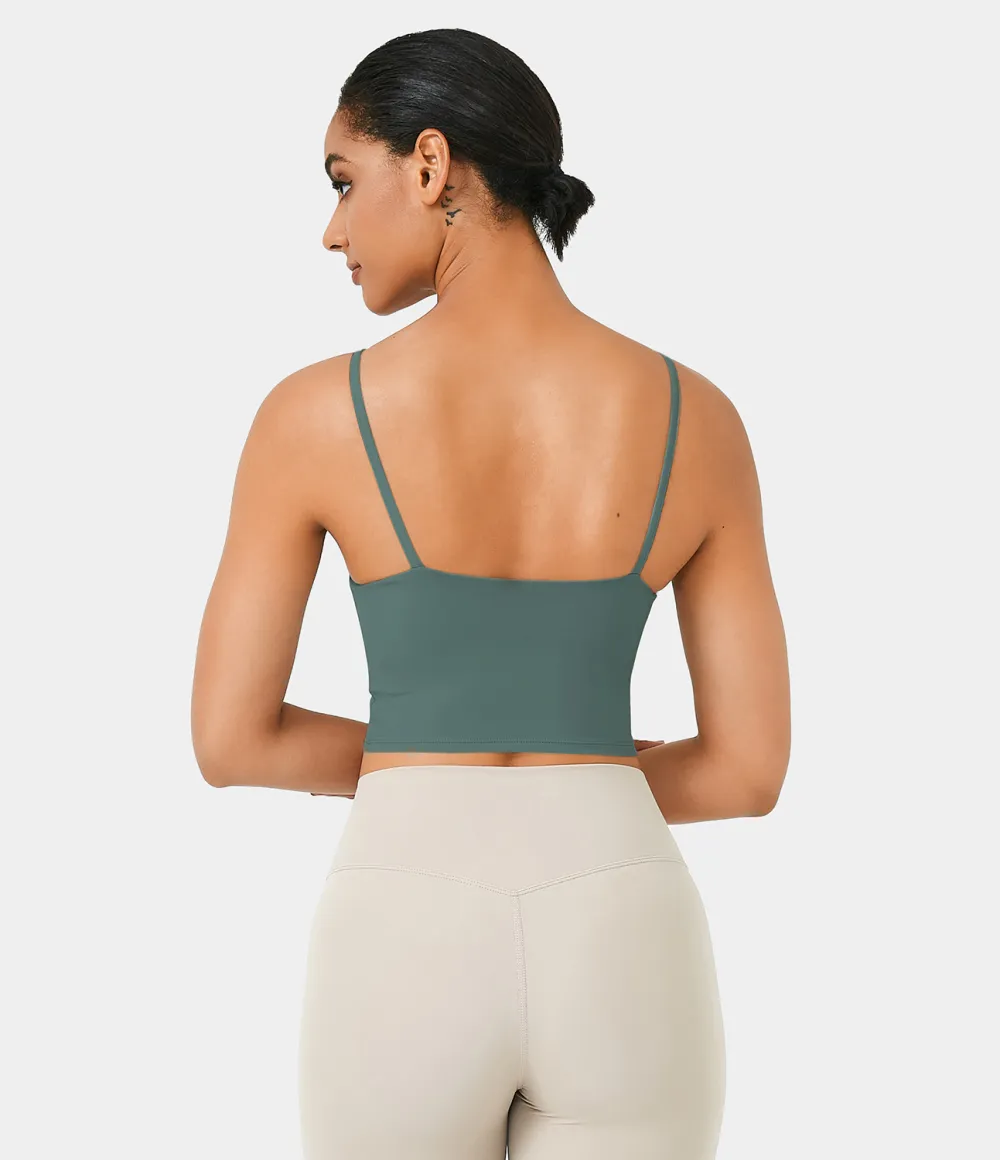 Basic Padded Workout Cropped Tank Top