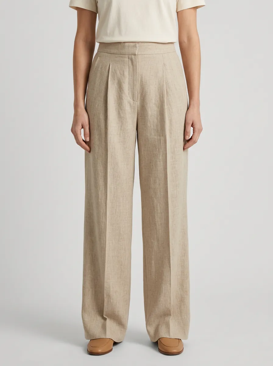 Casual High Rise Wide Leg Pants