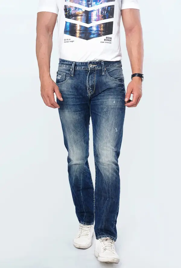 Men's Versatile Minimal Slim Fit Denim Pants