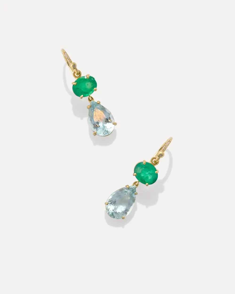Classic  Gem Double Drop Link Earrings