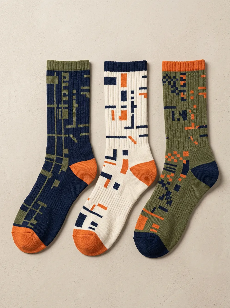 Everyday Geometric Abstract Casual Sock Set