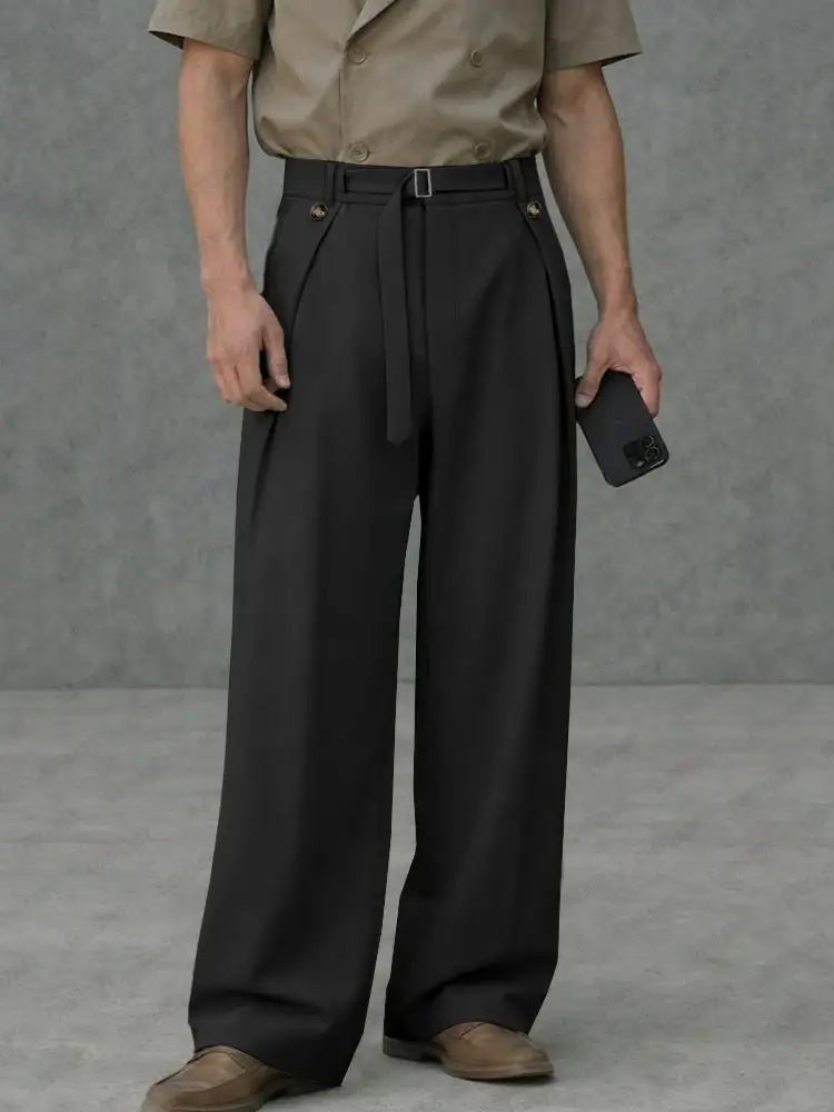 Belted Wide Leg Trousers