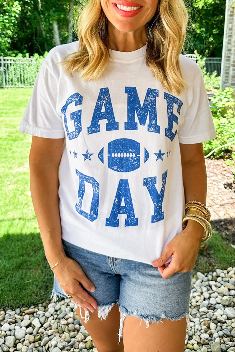 White Game Day Rugby Football