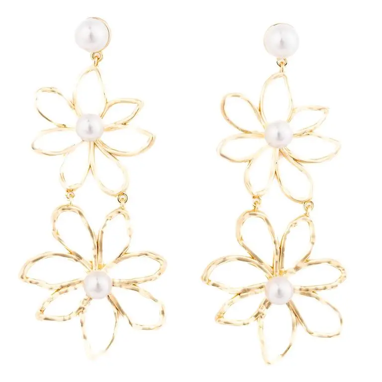 Pearl Floral Earrings