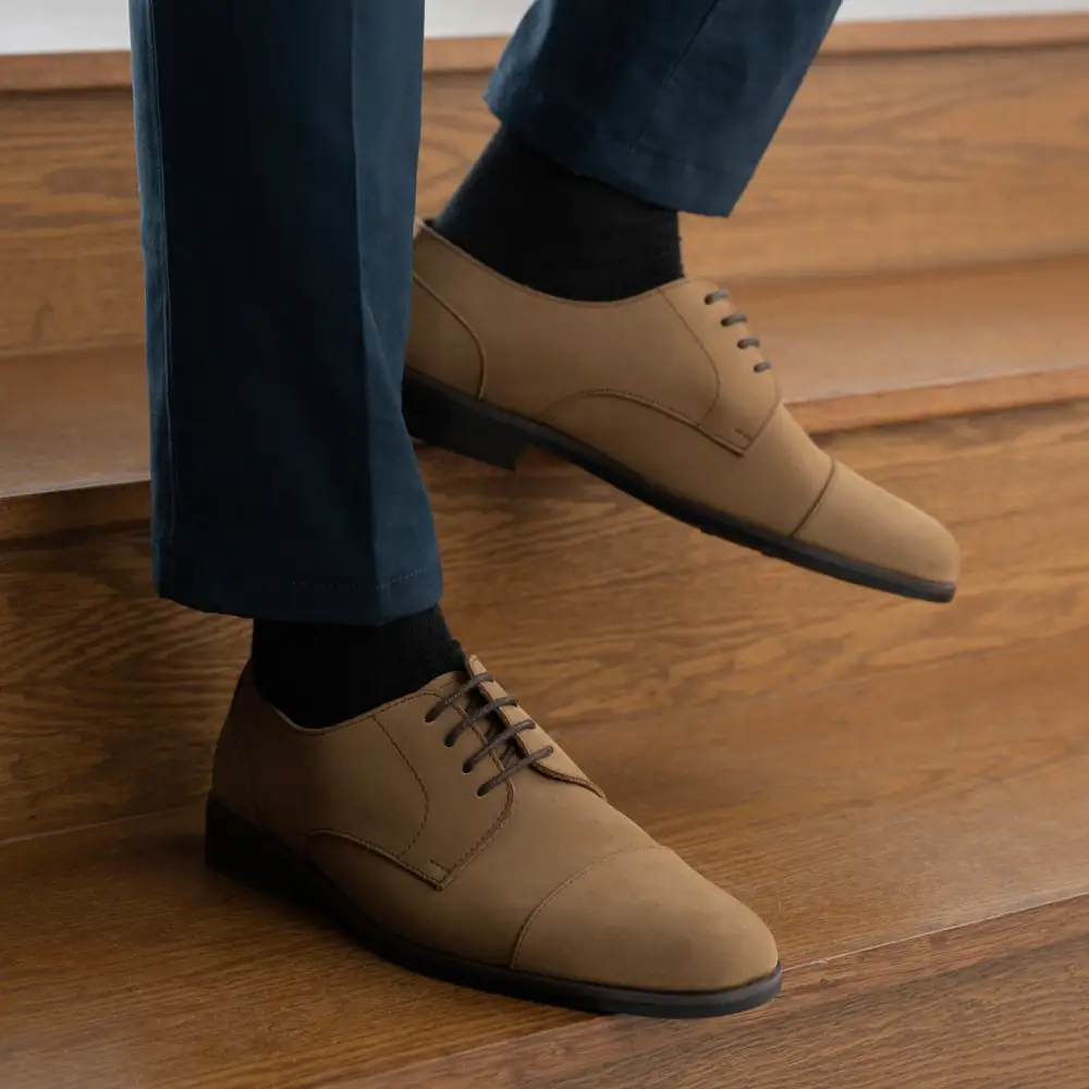 Brown Nubuck Leather Loafers