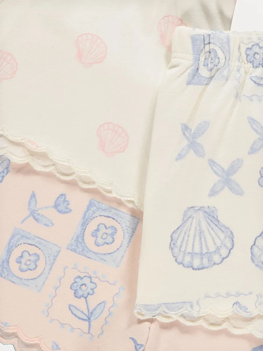 Pastel Sea Shell Shorts 3 Pack