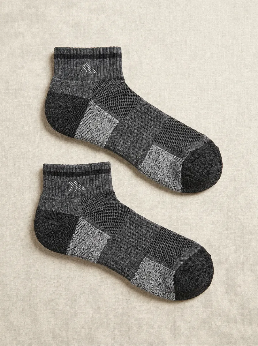 Ankle Socks Featuring Outdoor Embroidered Art