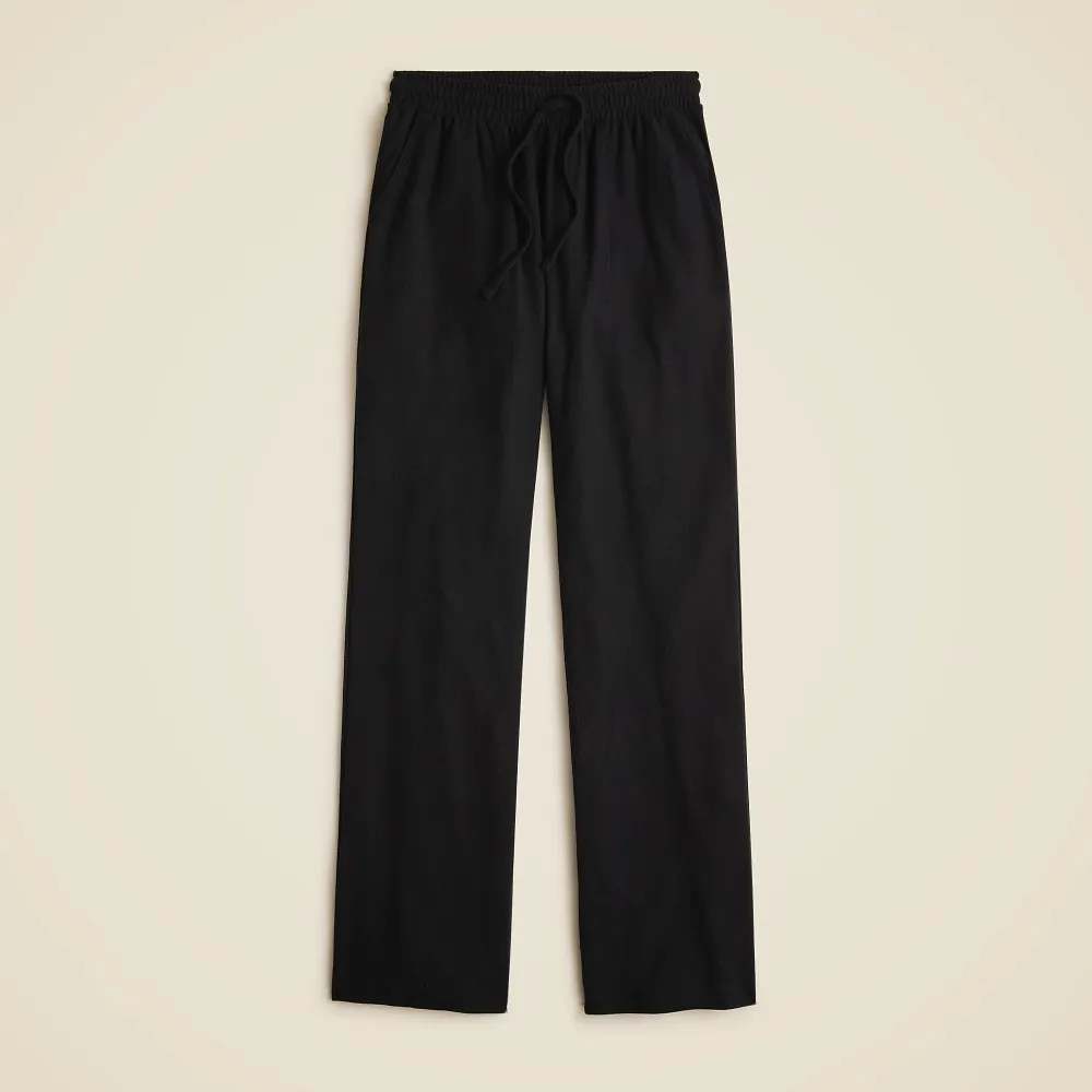 Soft Rib Wide-Leg Sweatpants