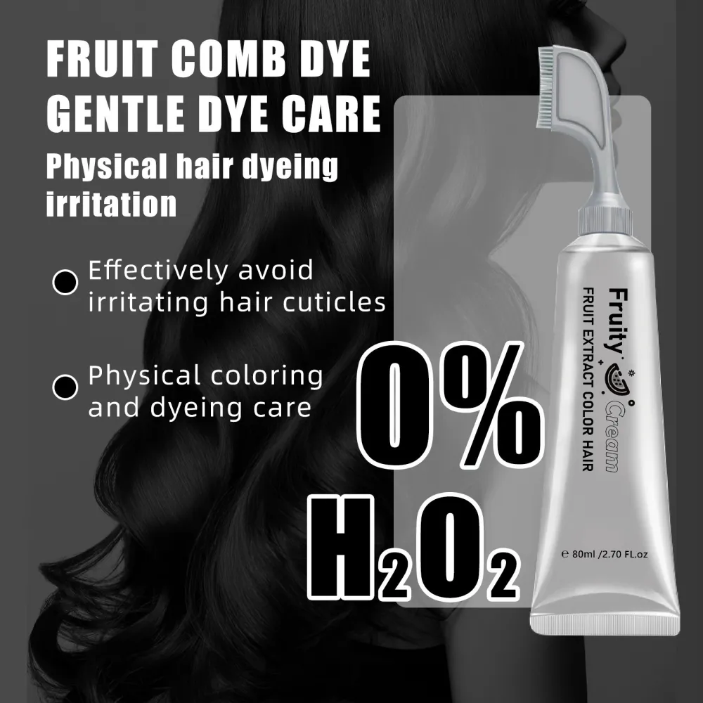 Plant Hair Dye Comb, One-Sweep Black Hair Color Cream, Fast Coloring Hair Dye Brush