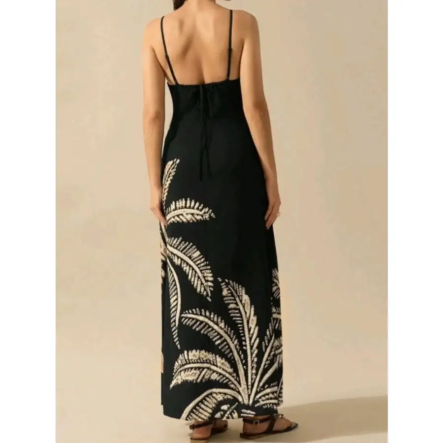 Soft Printed Sleeveless Maxi Dress