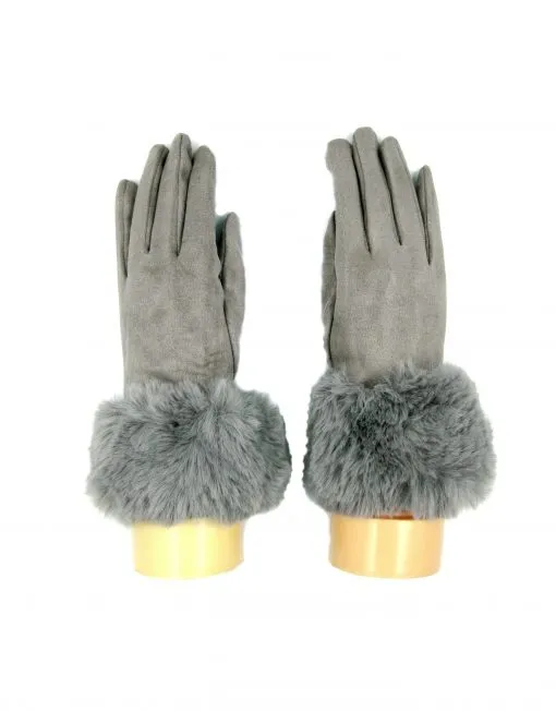 Classic Faux Fur Trim Gloves