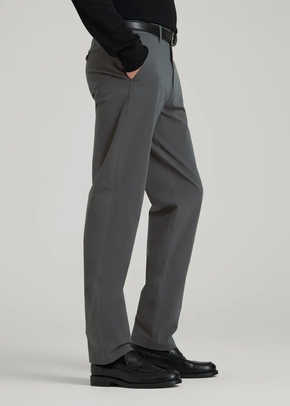 Men's Relaxed Tapered Chino Cotton Pants