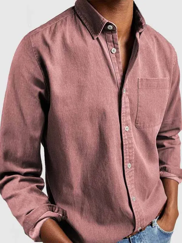 Garment Washed Pocket Shirt