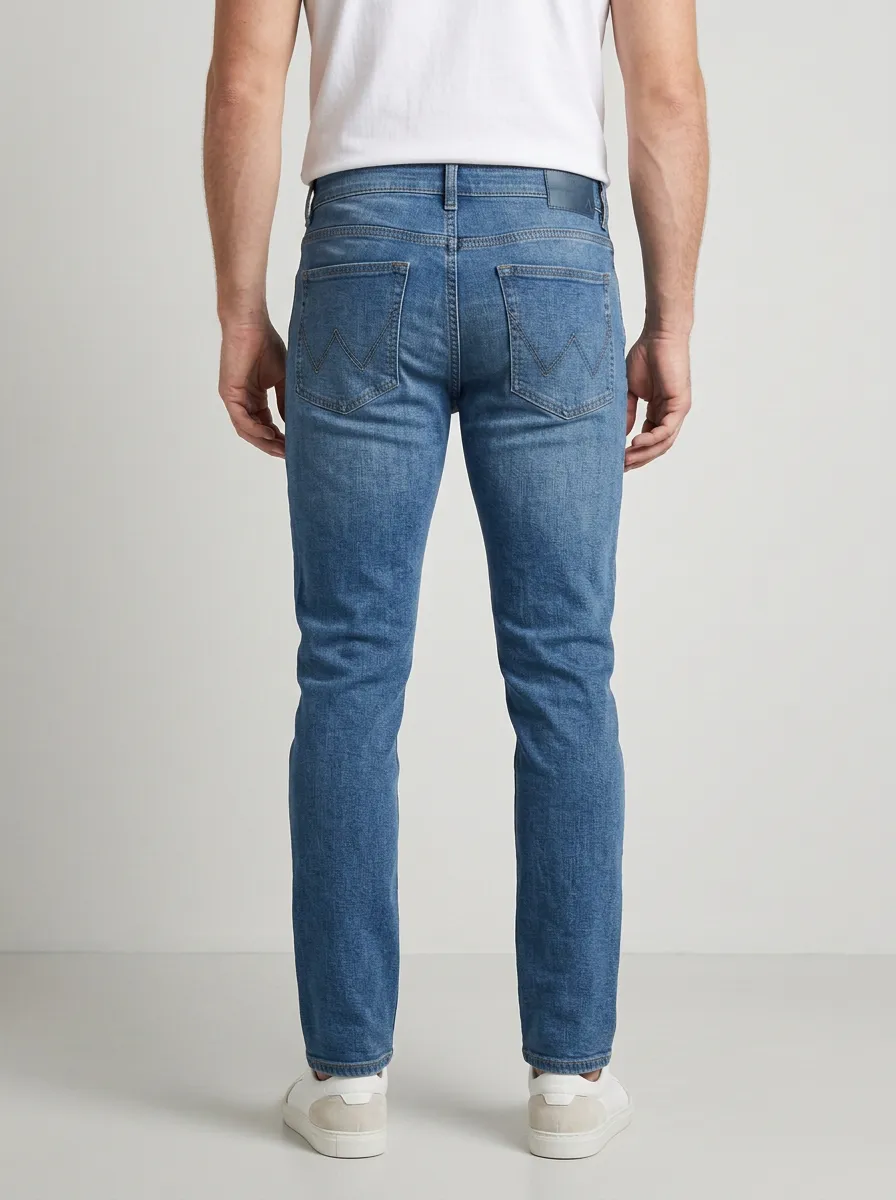Men's A3 Logo Embroidered Stretch Denim Jeans
