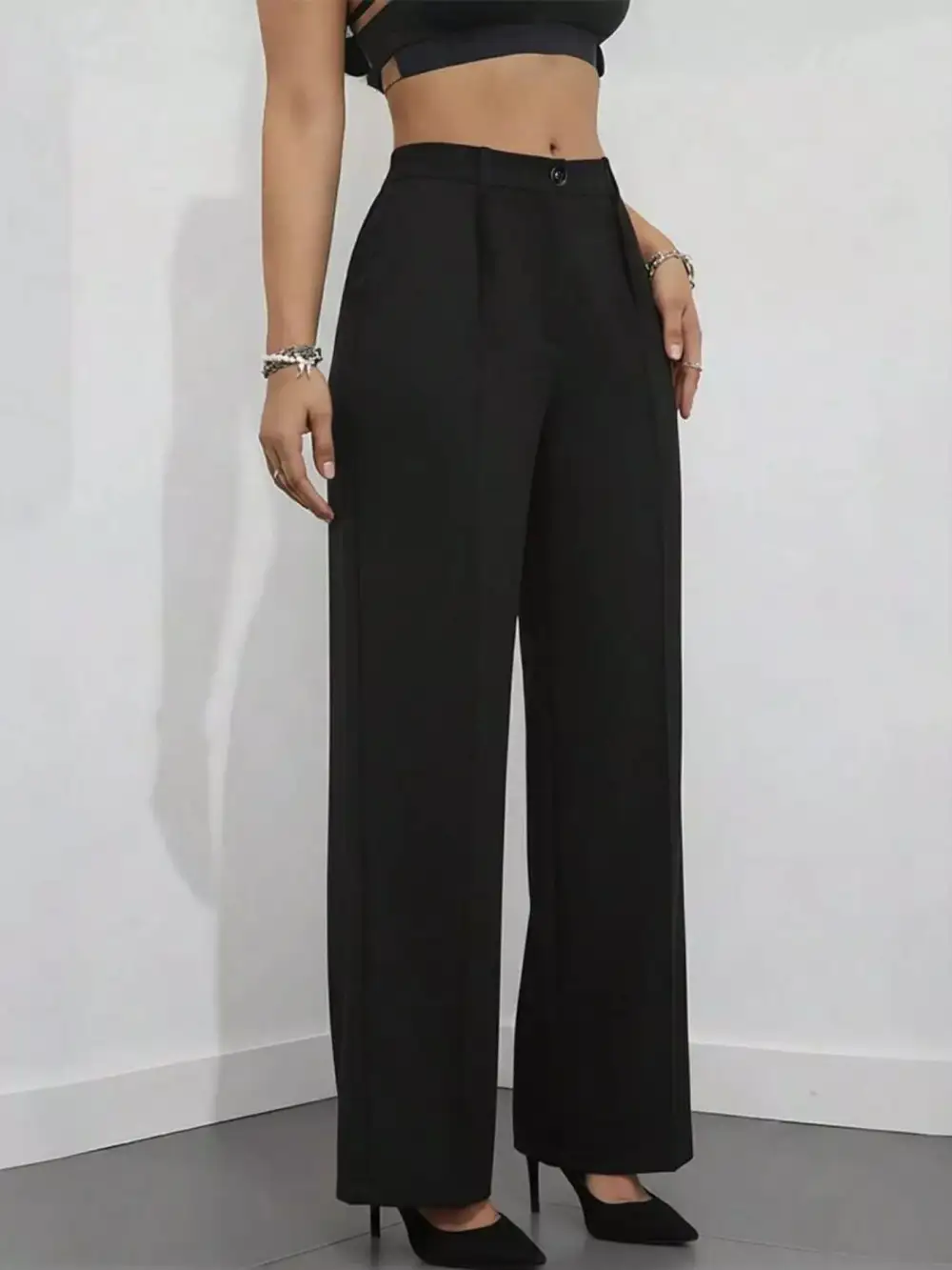 Lightweight High Waisted Wide Leg Pants