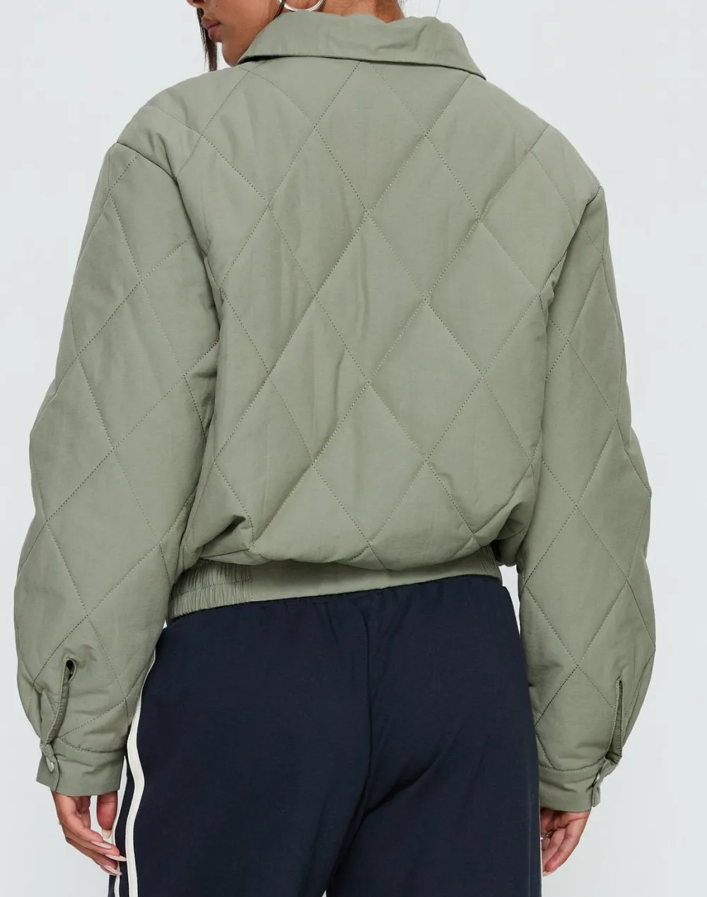 Women’s Quilted Oversized Bomber Jacket