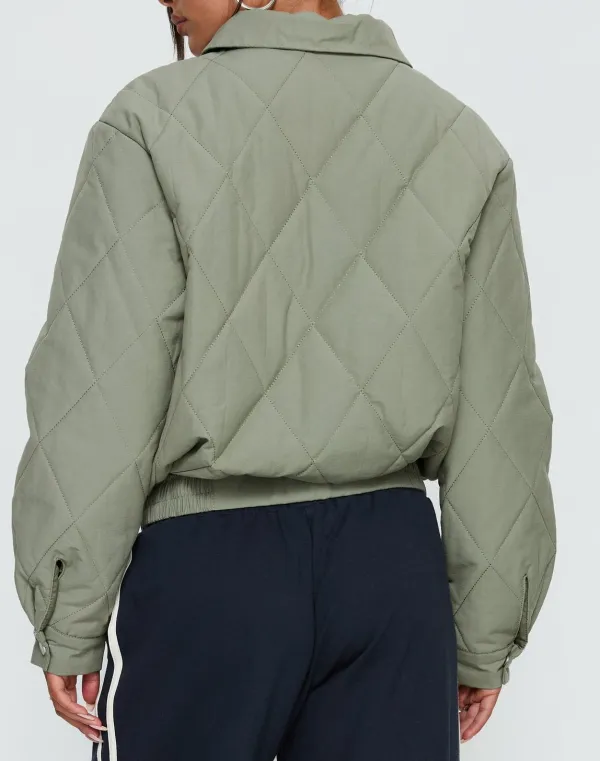 Women’s Quilted Oversized Bomber Jacket