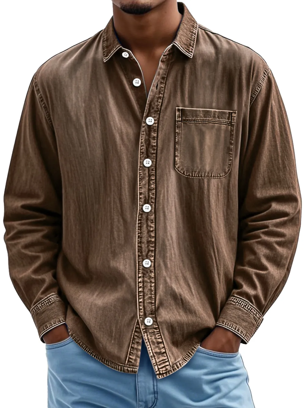 Heritage Long Sleeve Button Front Shirt