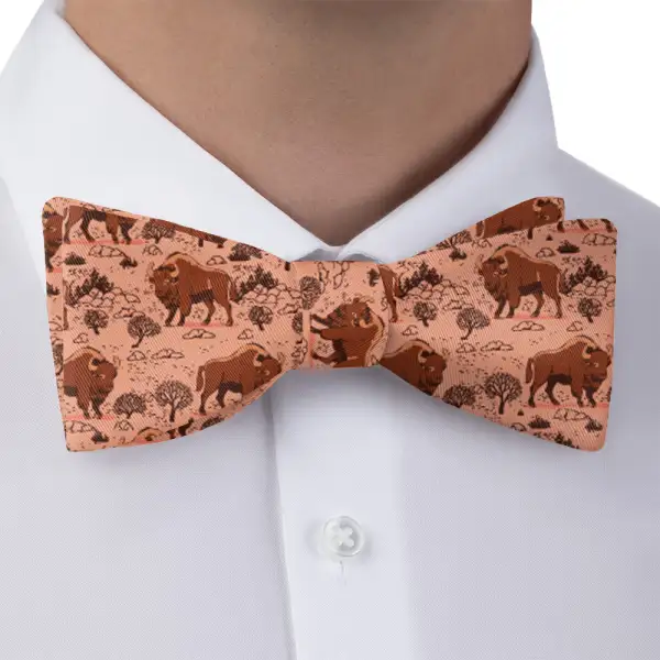 Basin Bison Pattern Bow Tie
