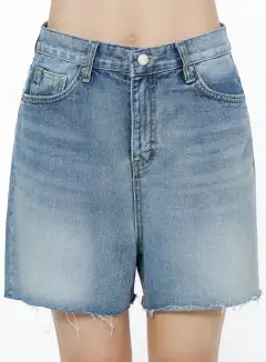 Wide-Fit Classic Denim Shorts
