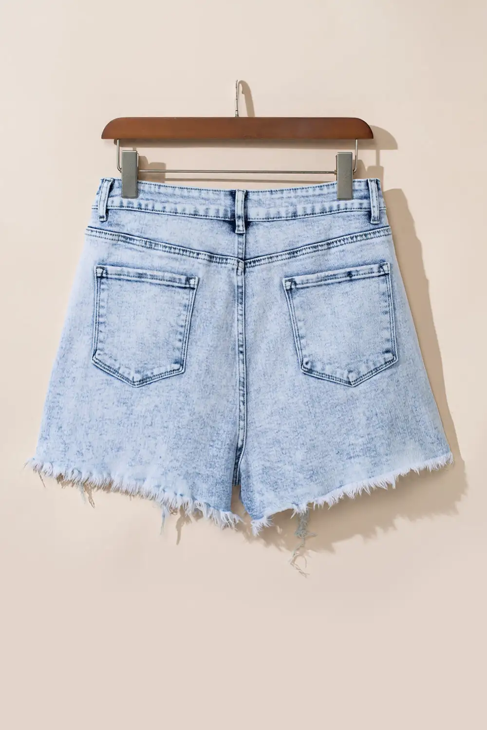 Light Blue Acid Wash Crossed Raw