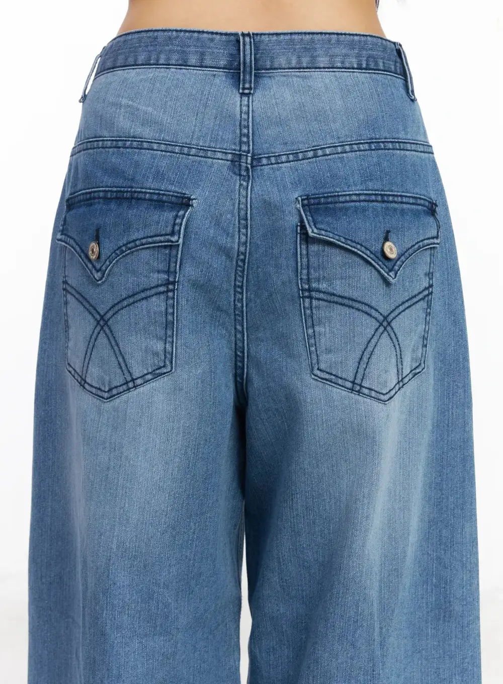 Streetwear Cotton Wide-Leg Jeans