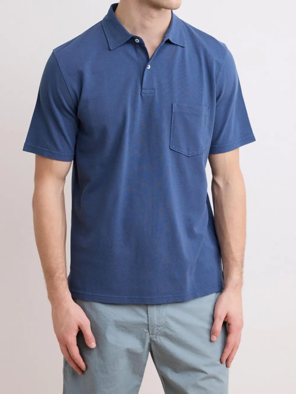 Comfortable Casual Breathable Soft Cobalt Blue Polo Shirt