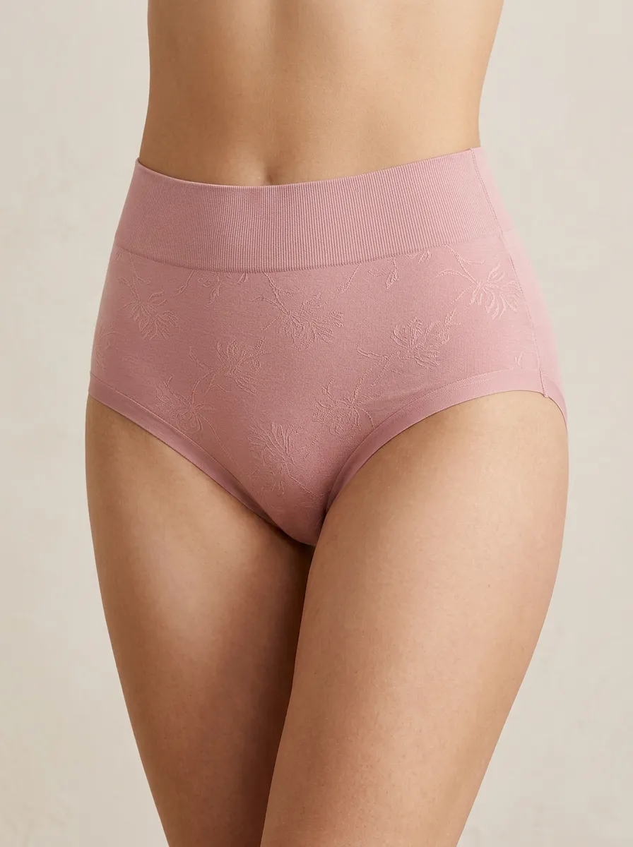 Women's High-Waisted Seamless Floral-Pattern Panties