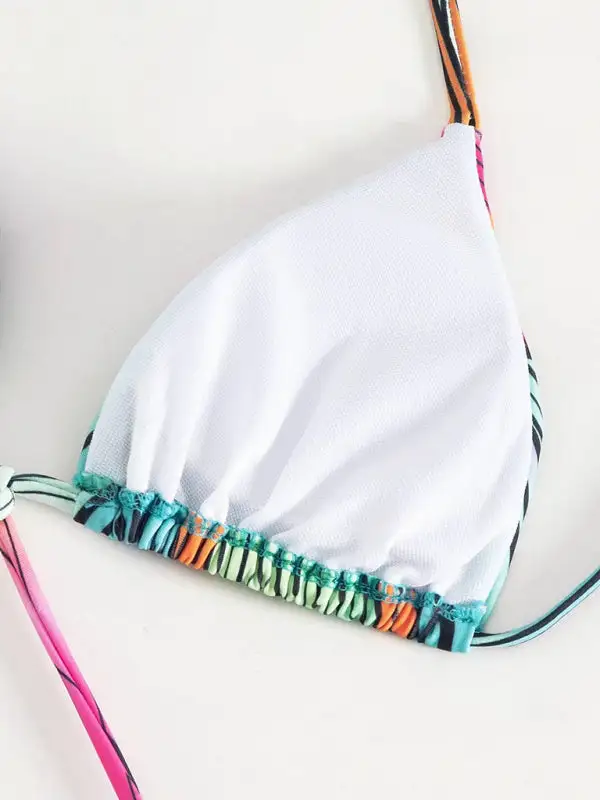 Gradient Hollow Fringe One Piece Swimsuit